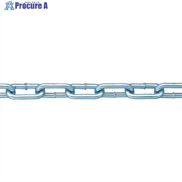 ニッサチェイン 鉄ユニクロ溶接リンクチェイン 5.5mm×30m IW2055 1本 ▼282-6780