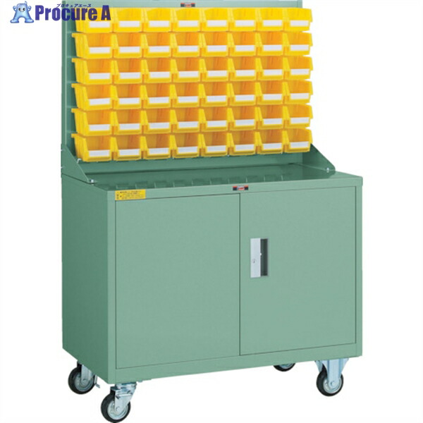TRUSCO パネルコンテナラック 移動式保管庫付 コンテナ小X48 HT-0648N-C 1台 ◇▼352-5902 60,886円
