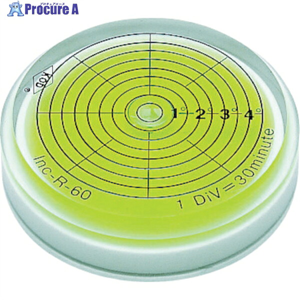 KOD 角度計付丸型アイベル水平器 INC-R INC-R110 1個 ▼417-0059