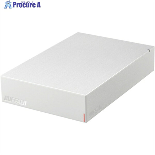 BUFFALO USB3.2(Gen.1)対応外付けHDD 1TB ホワイト HD-LE1U3-WB 1個 ▼428-7384
