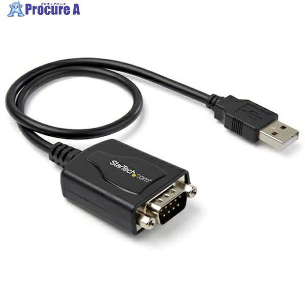 StarTech シリアル変換ケーブル/USB-A - RS232C/30cm/230Kbps/ブラック ICUSB2321X 1箱 ▼493-2920