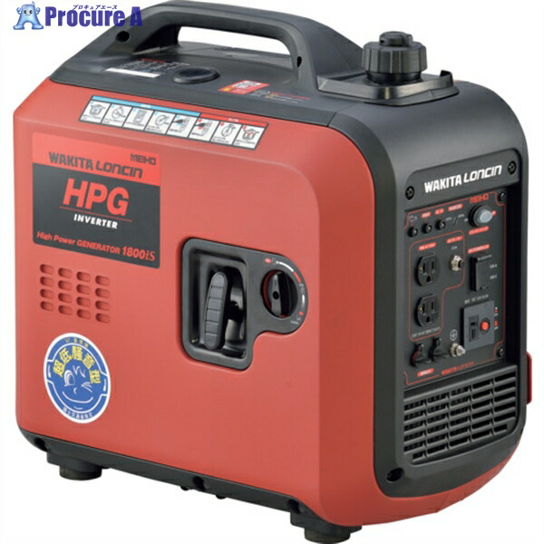 MEIHO 発生機 防音型インバータ揮発油発生機 HPG1800IS 1台 ▼634-4176 ※車上乗り合い船