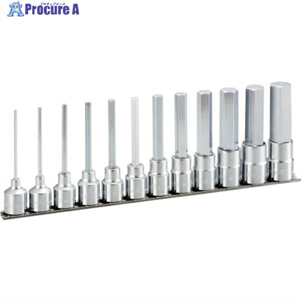 TONE ロングヘキサゴンソケットセット(ホルダー付) 12pcs HH412L 1S ▼810-9750 ●YA513