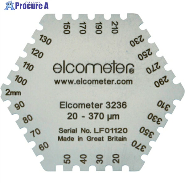 elcometer 六角形ウェットフィルム膜厚計 K0003236M201 1枚 ▼107-1218