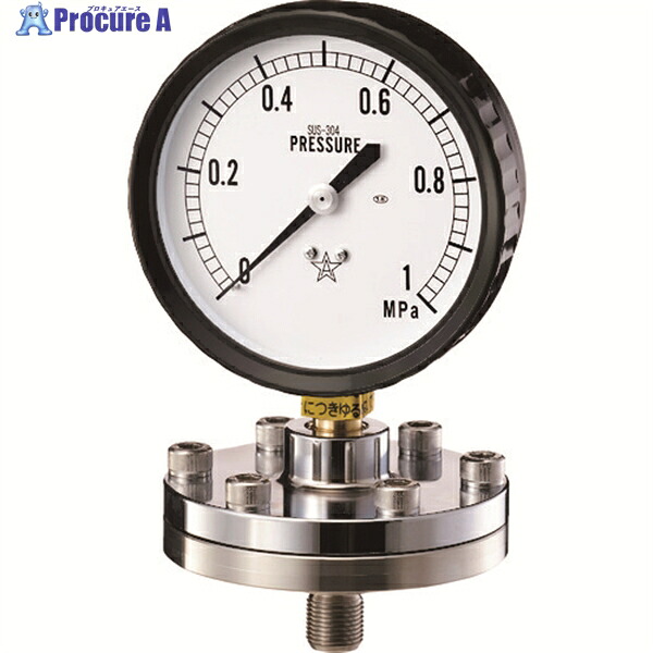 右下 隔膜式圧力計 BT-1型 KA-BT-1-8-PVC-1MPA 1個 ▼168-2510