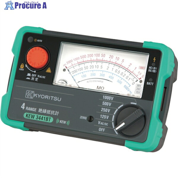 KYORITSU 3441BT Bluetooth搭載アナログ絶縁抵抗計 KEW3441BT 1台 ▼176-0445 ｜プロキュアエース