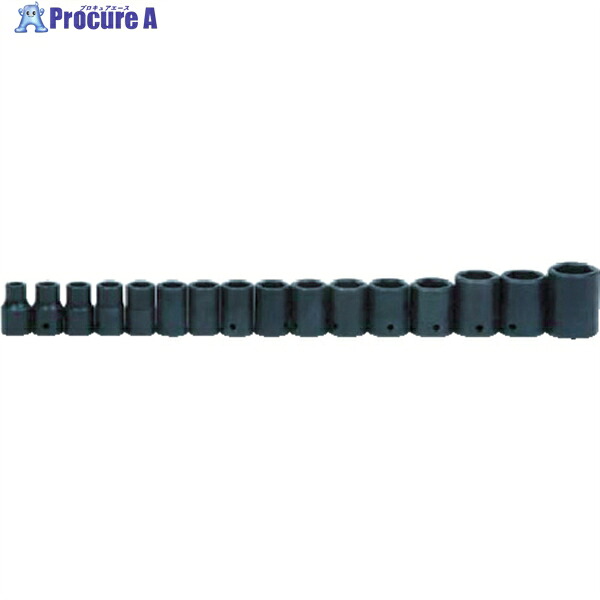 WILLIAMS インパクト用ソケットセット 1/2 ショート 6角 16個 JHWMS-4-16RC 1S ▼758-0347 |プロキュアエース