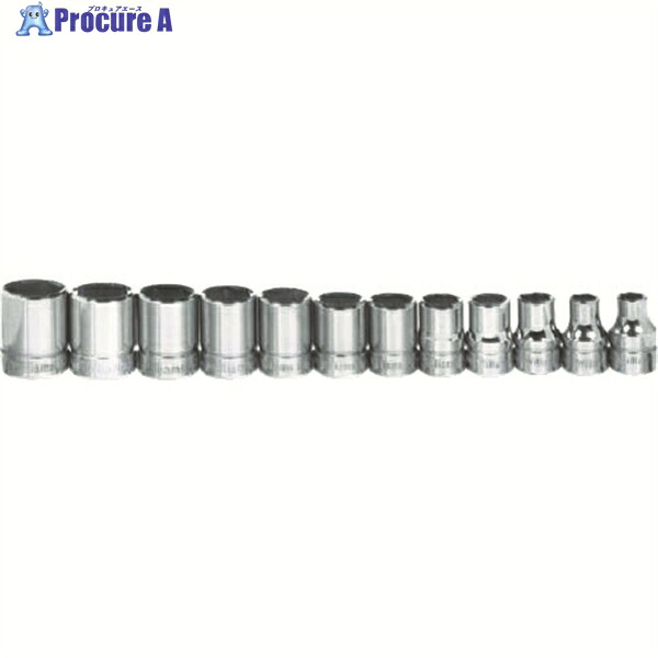 WILLIAMS 3/8ドライブ ショートソケットセット 6角 12個 JHWMSB-12HRC 1S ▼758-0371