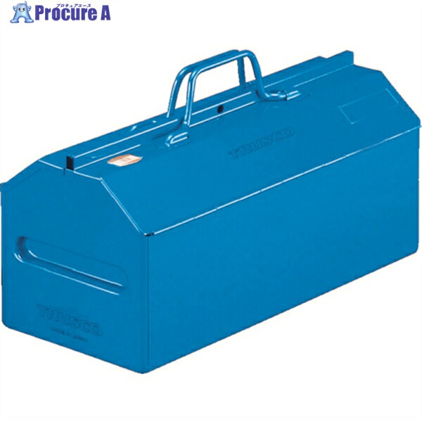 TRUSCO 山型中皿付工具箱 461X201X261 ブルー L-450-B 1個 ▼117-3189
