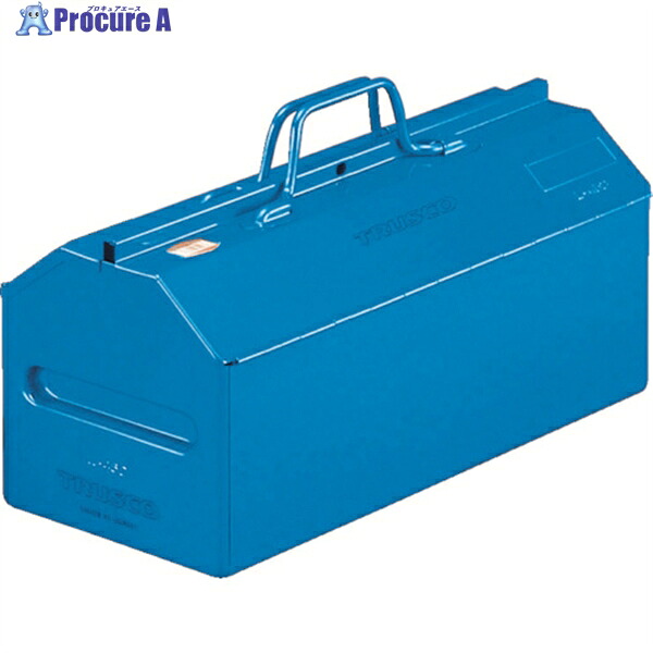 TRUSCO 山型中皿付手道具箱 533X212X260 青色 L-530-B 1個 ▼117-3197