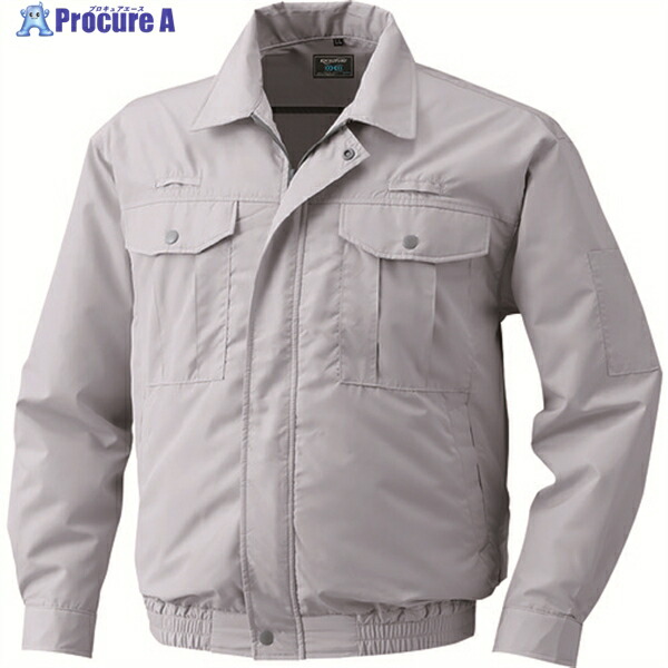 空調服 ポリエステル製フルハーネス仕様空調服[[R下]] ウエアのみ シルバー 3L KU9054F-C06-S5 1着 ▼144-5149