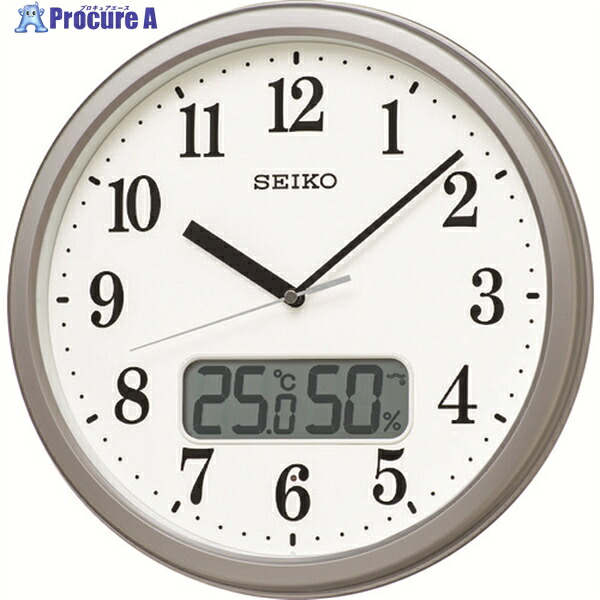 SEIKO 電波掛時計 “KX244S” (温度湿度表示付き) KX244S 1個 ▼159-0808