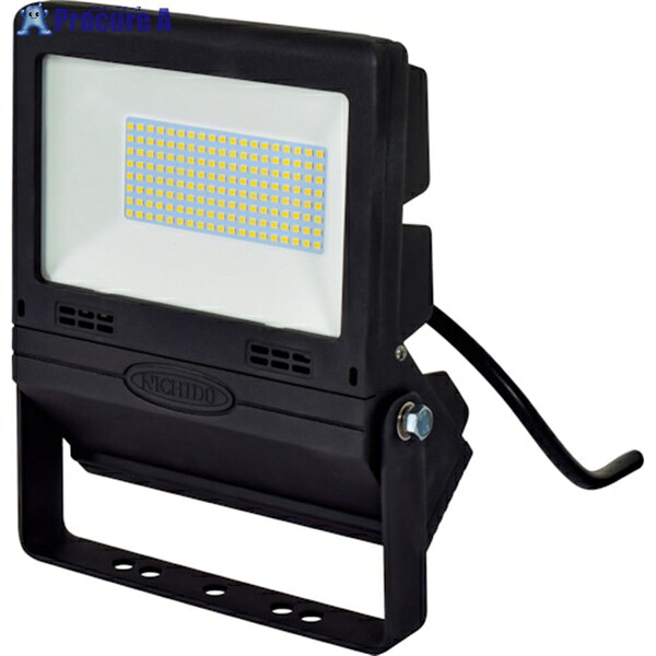 NICHIDO LED投光器 常設用フラットライト50W 黒 LJS-FH50D-BK-50K 1台 ▼324-5486