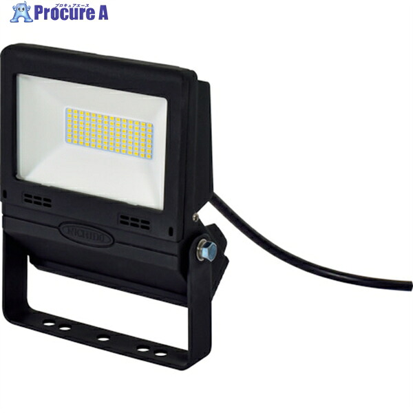 NICHIDO LED投光器 常設用フラットライト30W 黒 LJS-FH30D-BK-50K 1台 ▼332-9501
