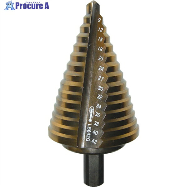 エビ ステージドリル Tinコーティング 15段 軸径10mm 6-42 LB642G 1本 ▼335-6566 ●YA513｜プロキュアエース