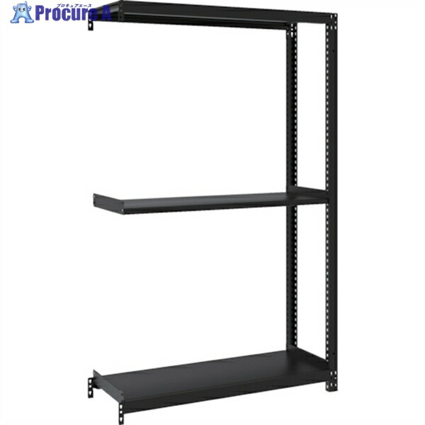 TRUSCO スチールラック M1型ボルトレス軽量棚900X320XH1500 3段 連結 サテンブラック M1-5333B-SB 1台 ◇▼362-1436