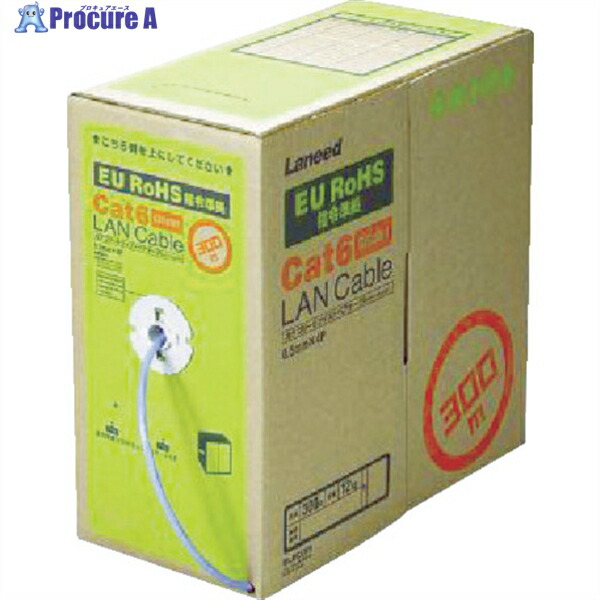 ELECOM EURoHS指令準拠LANケーブル300m/リール巻ブルー LD-CT6/BU300/RS 1箱 ▼539-4635 ｜プロキュアエース
