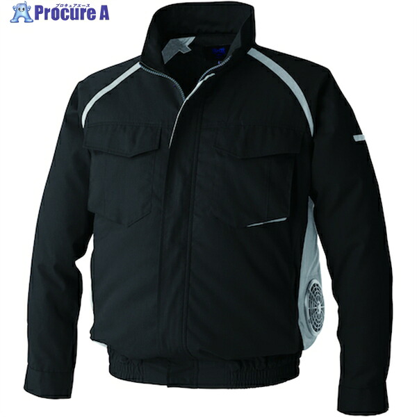 空調服 空調服[[R下]] 長袖ブルゾン ウエアのみ クールブラック M KU92400K90S2 1着 ▼651-9419