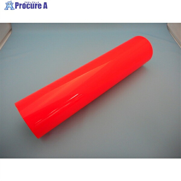 日東エルマテ 蛍光テープ 400mm×5m レッド LK-400R 1巻 ▼829-0937