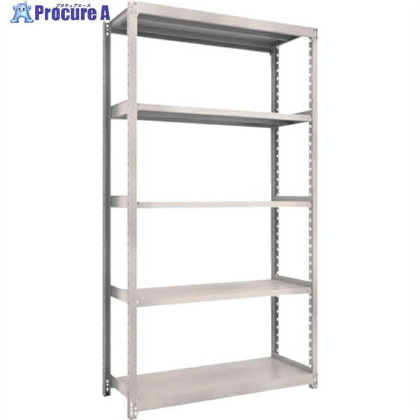 TRUSCO スチールラック M2型軽中量棚 1160X450XH2100 5段 単体 ネオグレー M2-7445 NG(ﾈｵｸﾞﾚｰ) 1S ◇▼506-8584