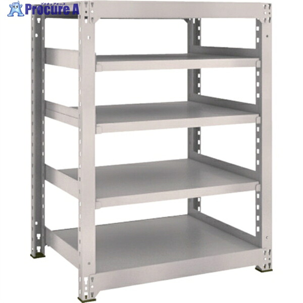 TRUSCO スチールラック M3型中量棚 900&times;721&times;H1200 5段 単体 ネオグレー M3-4375 NG(ﾈｵｸﾞﾚｰ) 1S ◇▼506-9408 ｜プロキュアエース