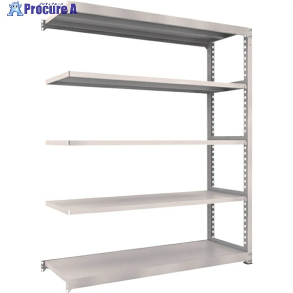 TRUSCO スチールラック M3型中量棚 1800X571XH2100 5段 連結 ネオグレー M3-7665B NG(ﾈｵｸﾞﾚｰ) 1台 ◇▼509-0491