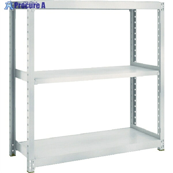 TRUSCO スチールラック M2型軽中量棚 1160×880×H1200 3段 単体 ネオグレー M2-4493 1S ◇▼645-5118