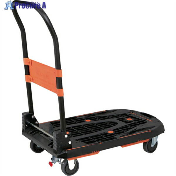 TRUSCO 樹脂台車 カルティオ 780X490 折畳 ブラック スチールストッパー付 MPK780-BK-SS 1台 ▼683-2378