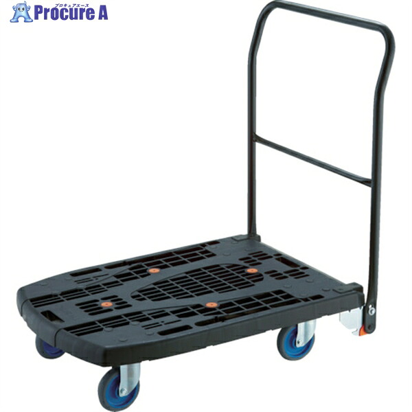 TRUSCO 樹脂台車 カルティオビッグフラット 回転 900X600 4輪自在 青 MPK906-F2-JB 1台 ◇▼818-6994