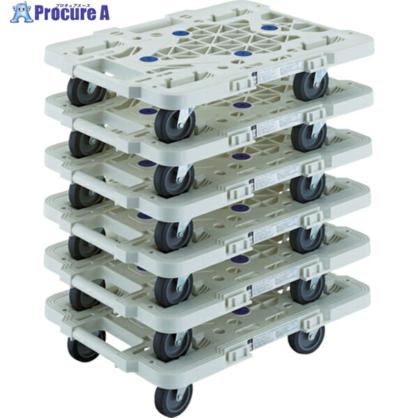 TRUSCO まとめ買い 樹脂製平台車 ルートバン MPK-500J-W 6台セット MPK-500J-W-M6 1S ▼856-4237 |プロキュアエース