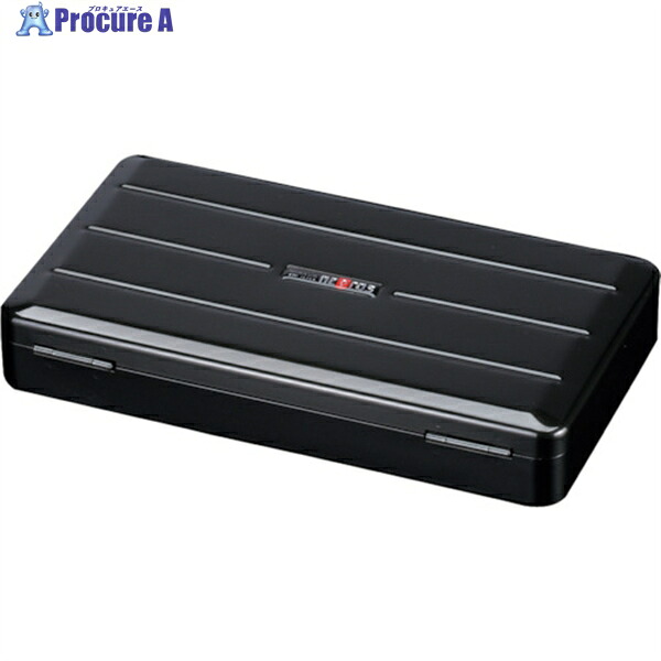 nepros スチール製工具箱 メタルケース ブラック 間口275×奥行150×高さ50mm NEKB-1 1個 ▼113-2158