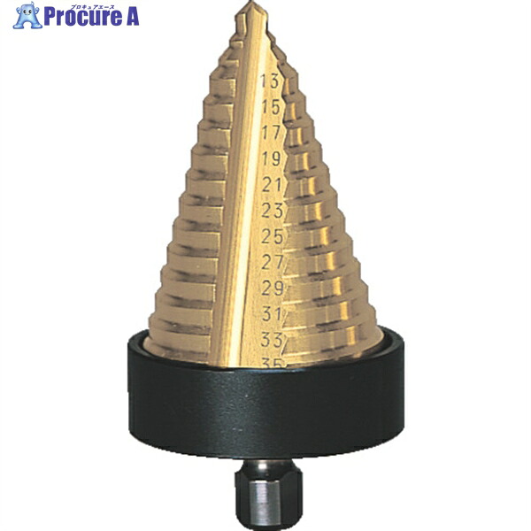 TRUSCO 足取りせん孔機 2枚刃チタン上塗り 5～35粍 段数13 NMS-35G 1本 ▼138-4554
