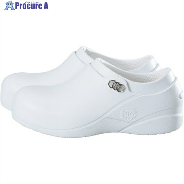 スティコ 先芯入り防滑シューズ STICO 27CM ホワイト NEC-10A-WH-27 1足 ▼225-0149