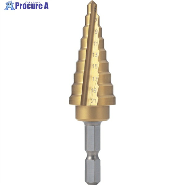 TRUSCO 六角軸明かり備えつける用足付きせん孔機 2枚刃チタン上塗り 21粍 NMS-21EG-H 1本 ▼301-7079 電動・エア工具用アクセサリー-ドリル-穴あけ工具用アクセサリー