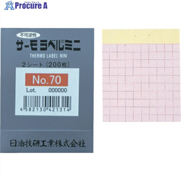 日油技研 サーモラベルミニ 不可逆性 90度 NO.90 1ケース ▼835-7960