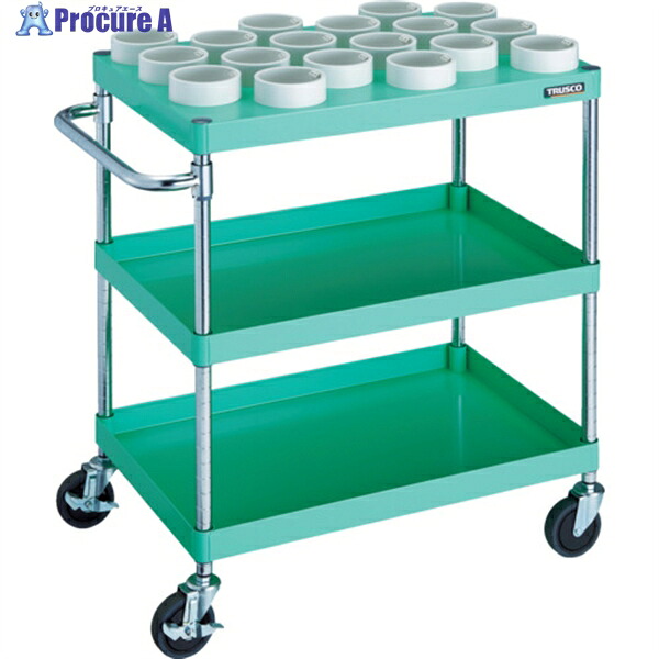 TRUSCO ツールワゴン フェニックスワゴン 750X500XH880 HSK100A ヤンググリーン PEW-TL972D-YG 1台 ▼114-8347
