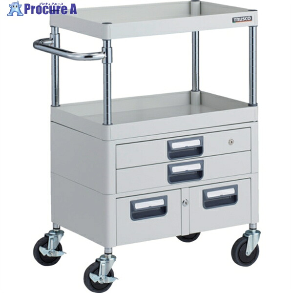 TRUSCO ツールワゴン フェニックスワゴン 抗菌 省音 600X400XH880 引出付 ホワイト PEW-962XW-W 1台 ▼183-2708 |プロキュアエース