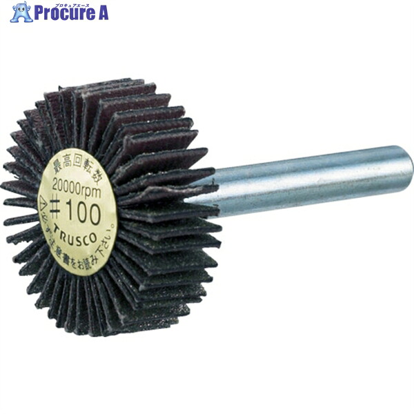 TRUSCO ダイヤ軸付フラップホイール オールダイヤ Φ50X軸径6 100# P-DF5020-6A #100 1個 ▼216-8103