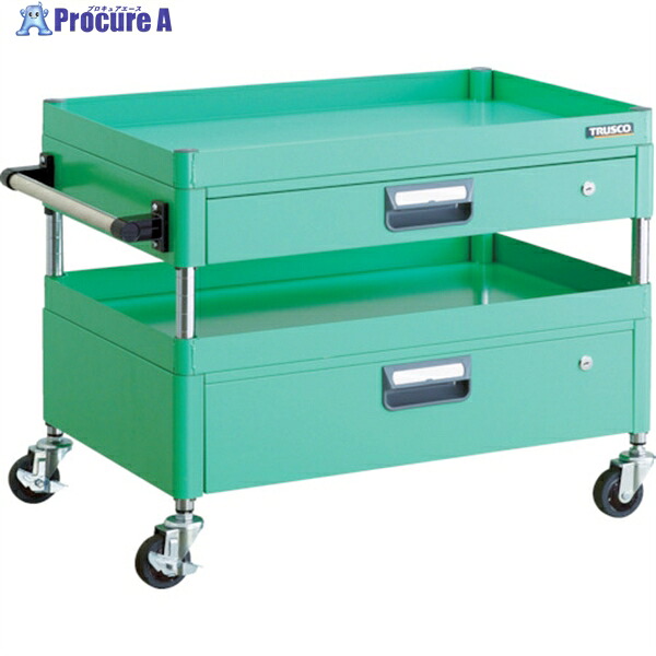 TRUSCO ツールワゴン フェニックスワゴン 省音 750X500XH600 引出付 ヤンググリーン PEW-672VZ-YG 1台 ▼488-2725 ｜プロキュアエース