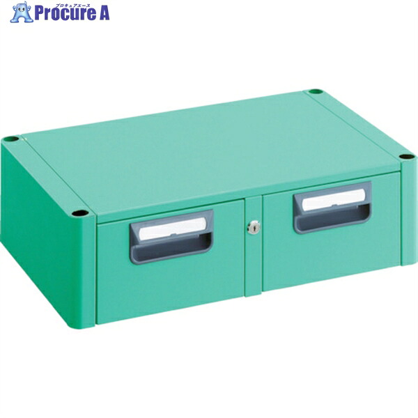 TRUSCO ツールワゴン フェニックスワゴン 2列引出 750X500 ヤンググリーン PEW-75W-YG 1台 ▼488-2997