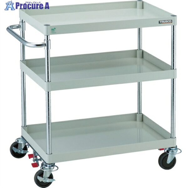 TRUSCO ツールワゴン フェニックスワゴン 省音 750X500 4輪S付 ホワイト PEW-973-4B-W 1台 ▼819-5013