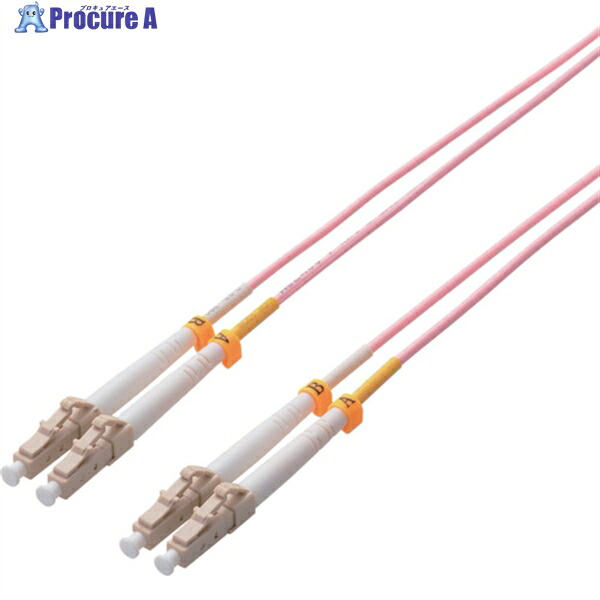 ELECOM 光ファイバーケーブル マルチモード 10G LC-LC 5m OC-LCLC5OM3/5 1本 ▼835-7607