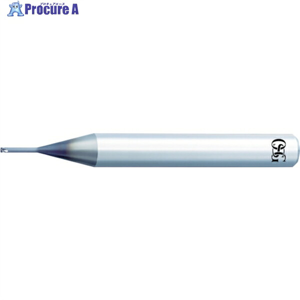 OSG 超硬エンドミル 4枚刃 小径ロングネックブルノ―ズ コーナー半径0.1mm 刃径0.8mm 刃長0.32mm 3190801 PHX-LN-CRE-0.8XR0. 1X4(3190801) 1本 ▼632-8288 ●YA513