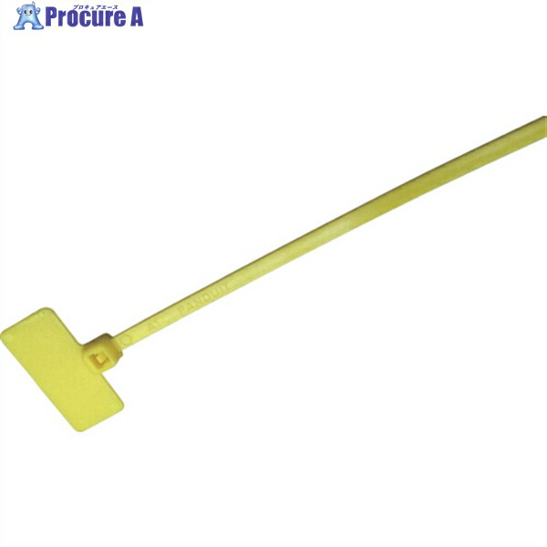 PANDUIT 旗型タイプナイロン結束バンド 黄 (1000本入) PLF1M-M4Y 1袋 ▼814-6449