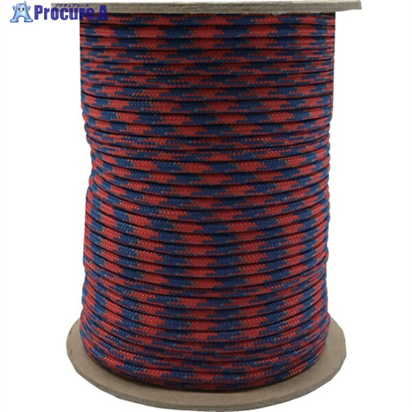 ユタカメイク 強力カラーコード 4mm×100m(赤/青) PSCC-414 1巻 ▼818-9789