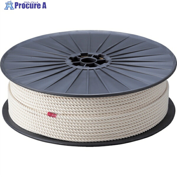 TRUSCO 綿ロープ 3つ打 線径9mmX長さ150m R-9150M 1巻 ▼276-7503
