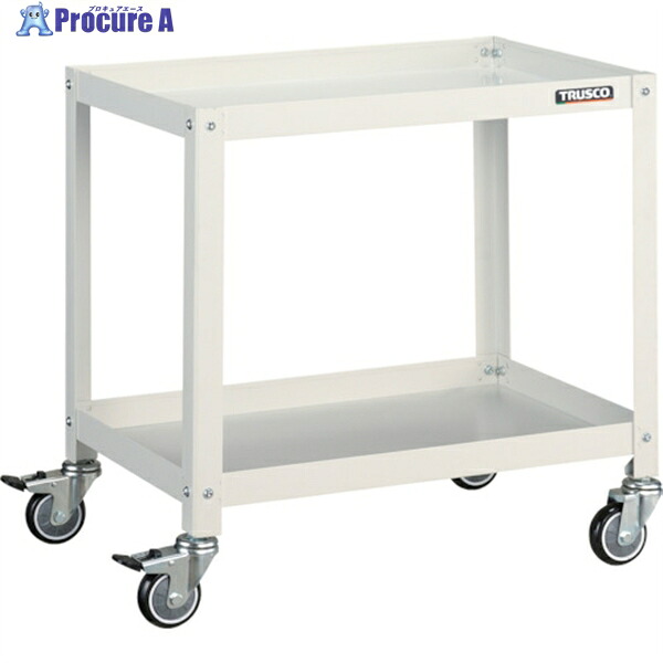 TRUSCO ツールワゴン ラビットワゴン 600X400 ウレタン車輪 ホワイト RBW-662U W 1台 ▼366-3230