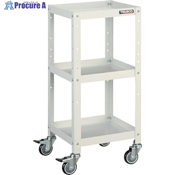 TRUSCO ツールワゴン ラビットワゴン 360X360 ウレタン車輪 ホワイト RBW-833U W 1台 ▼366-3272