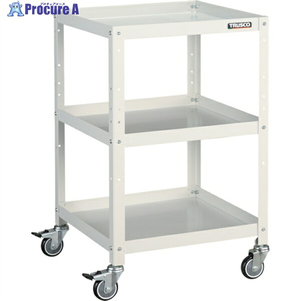 TRUSCO ツールワゴン ラビットワゴン 500X500 ウレタン車輪 ホワイト RBW-853U W 1台 ▼366-3396