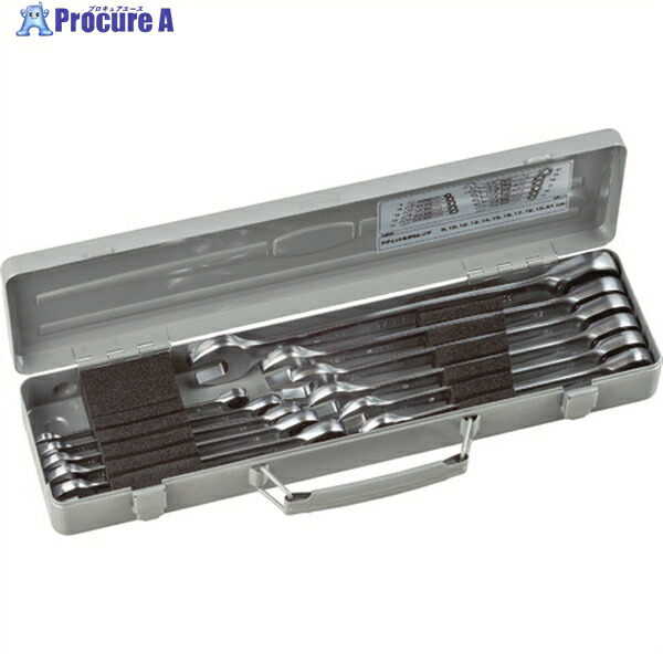 TONE ラチェットめがねレンチセット 10pcs RM110 1S ▼396-4736  ●YA513